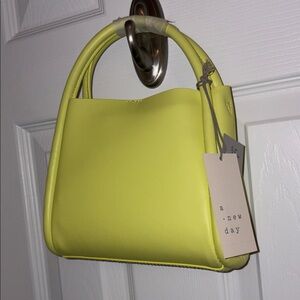 A New Day Neon Yellow Mini Bag